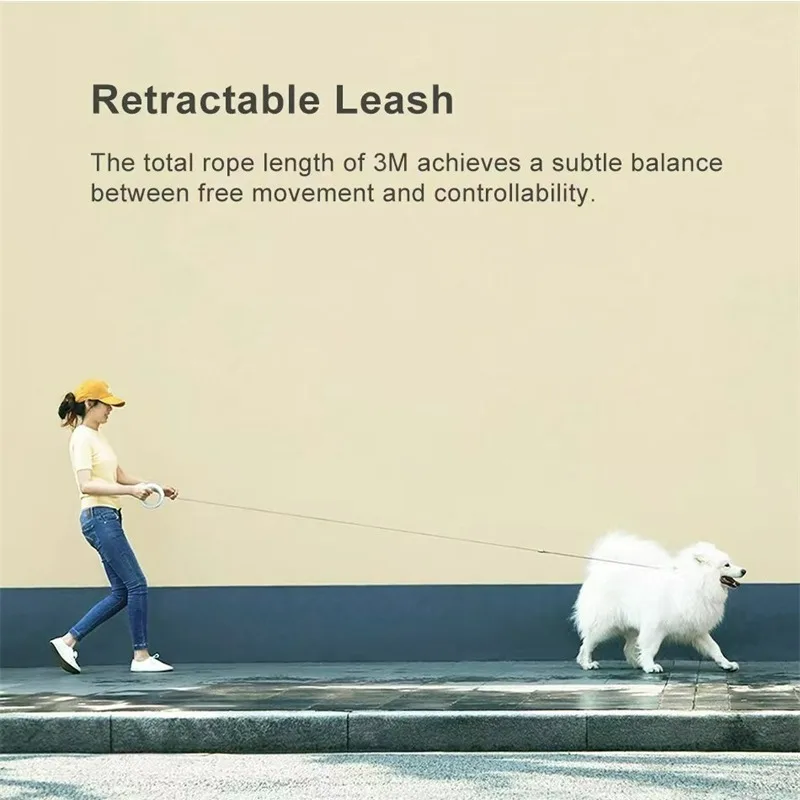 Retractable Dog Leash - Moestar UFO 개폐식 가죽 끈 2개의