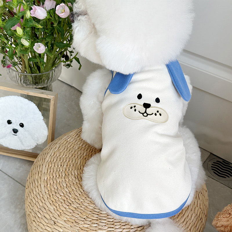 Pet Supplies York - 만화 개 옷 소형견용 민소매 풀오버