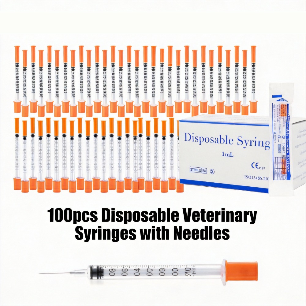 Pet Supplies Store - 100pcs 일회용 주사기 1ml 0.5ml 30G