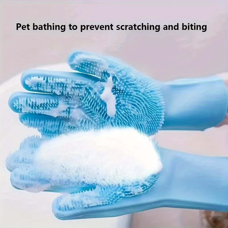 Pet Supplies Store - 다기능 실리콘 애완동물 그루밍 장갑 헤어