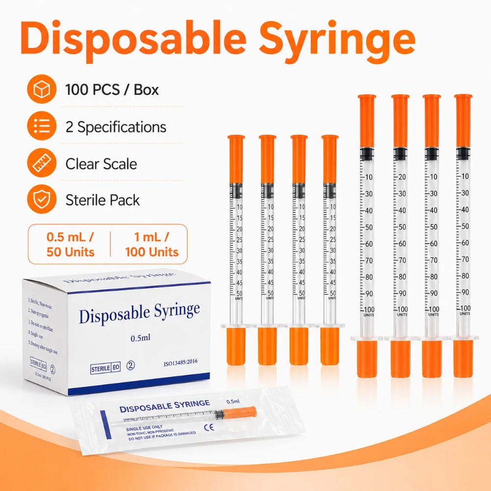 100pcs 일회용 주사기 1ml 0.5ml 30G 3 - Pet Supplies Store 리뷰 및 가격