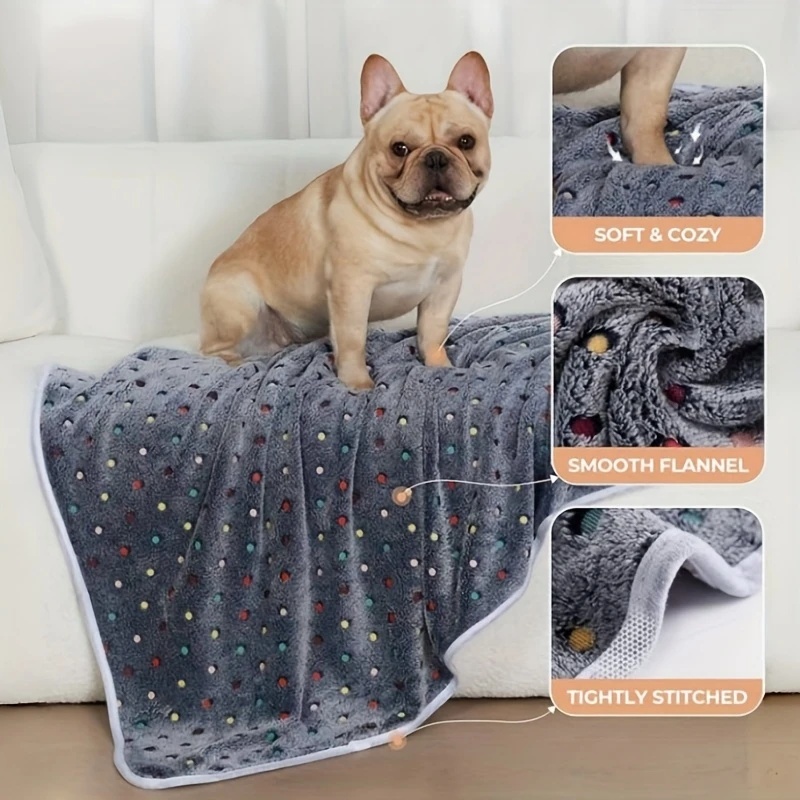 3PCS 부드럽고 폭신한 애완동물 담요 귀여운 도트 무 - Pet Supplies Store 리뷰 및 가격